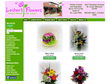 Tablet Screenshot of leshersflowers.com